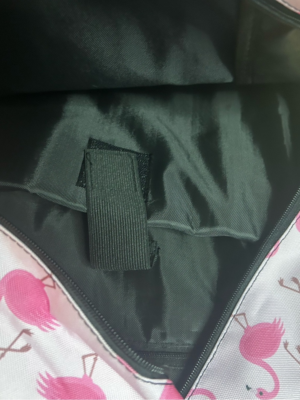 Pink Flamingo Print Backpack - Picture 2 of 4
